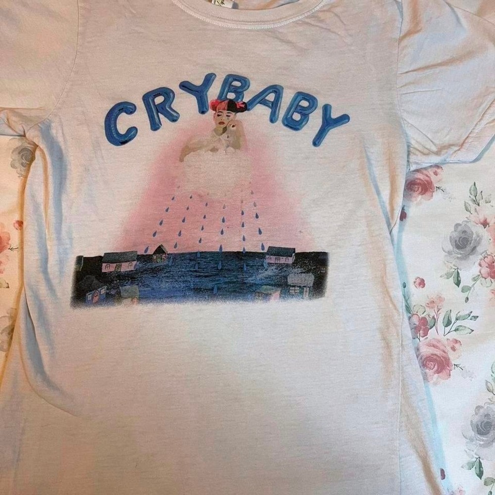 Melanie‎ Martinez Crybaby Graphic T-Shirt White Aesthetic Tee Size S